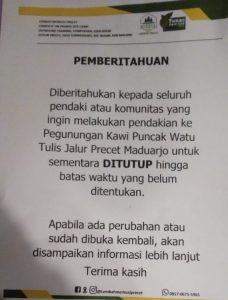 perhutani-kph-malang-tutup-semua-jalur-pendakian-antisipasi-karhutla