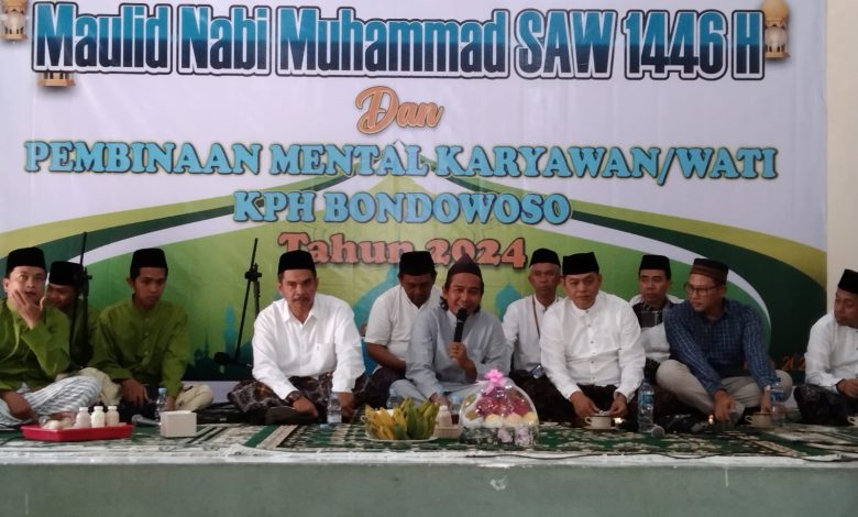 Perhutani KPH Bondowoso Gelar Maulid Nabi Pembinaan Karyawan dan Santuni Anak Yatim Piatu